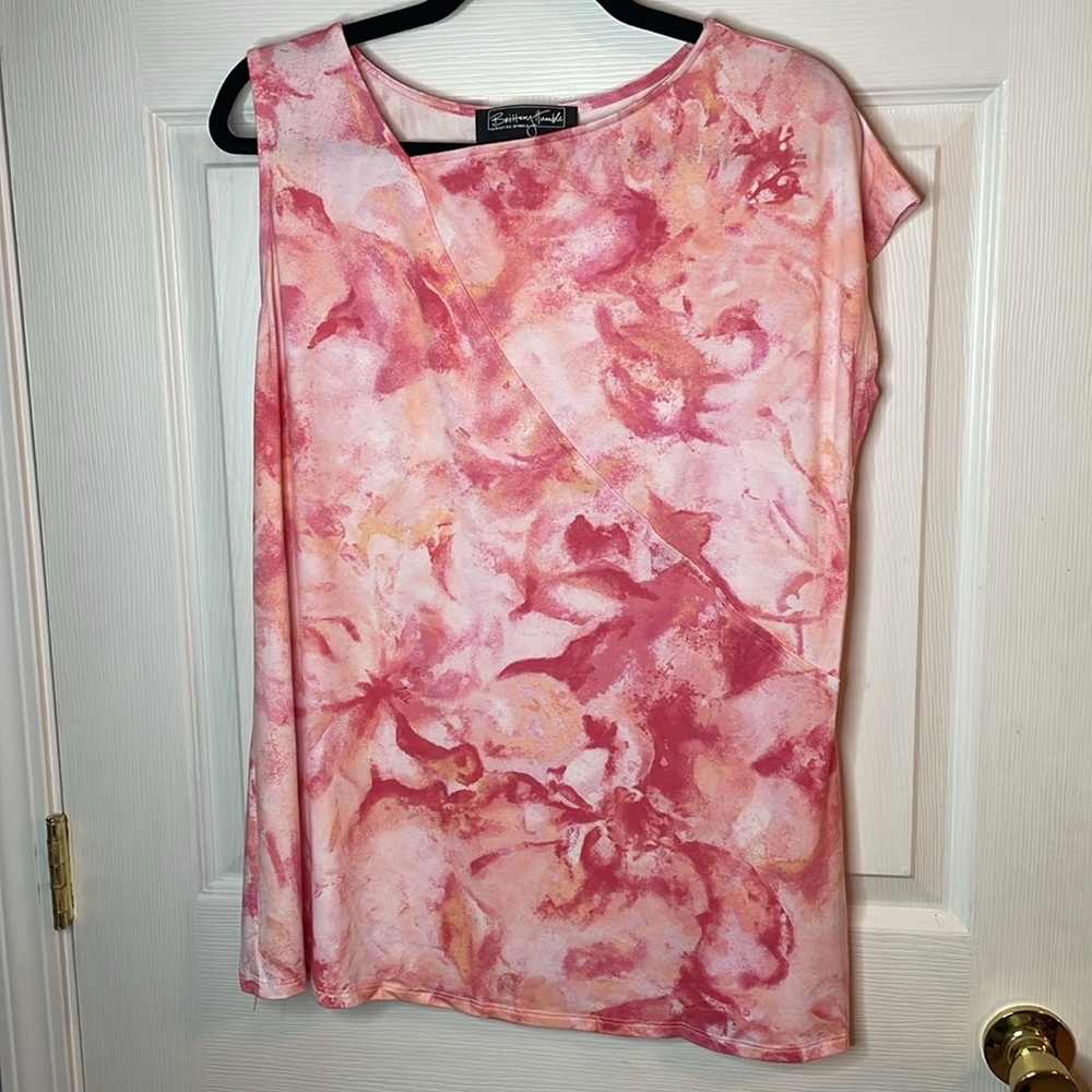 NEW Brittany Humble Tie Dye Floral Shirt - Size 1X